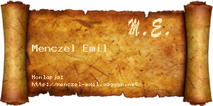 Menczel Emil névjegykártya